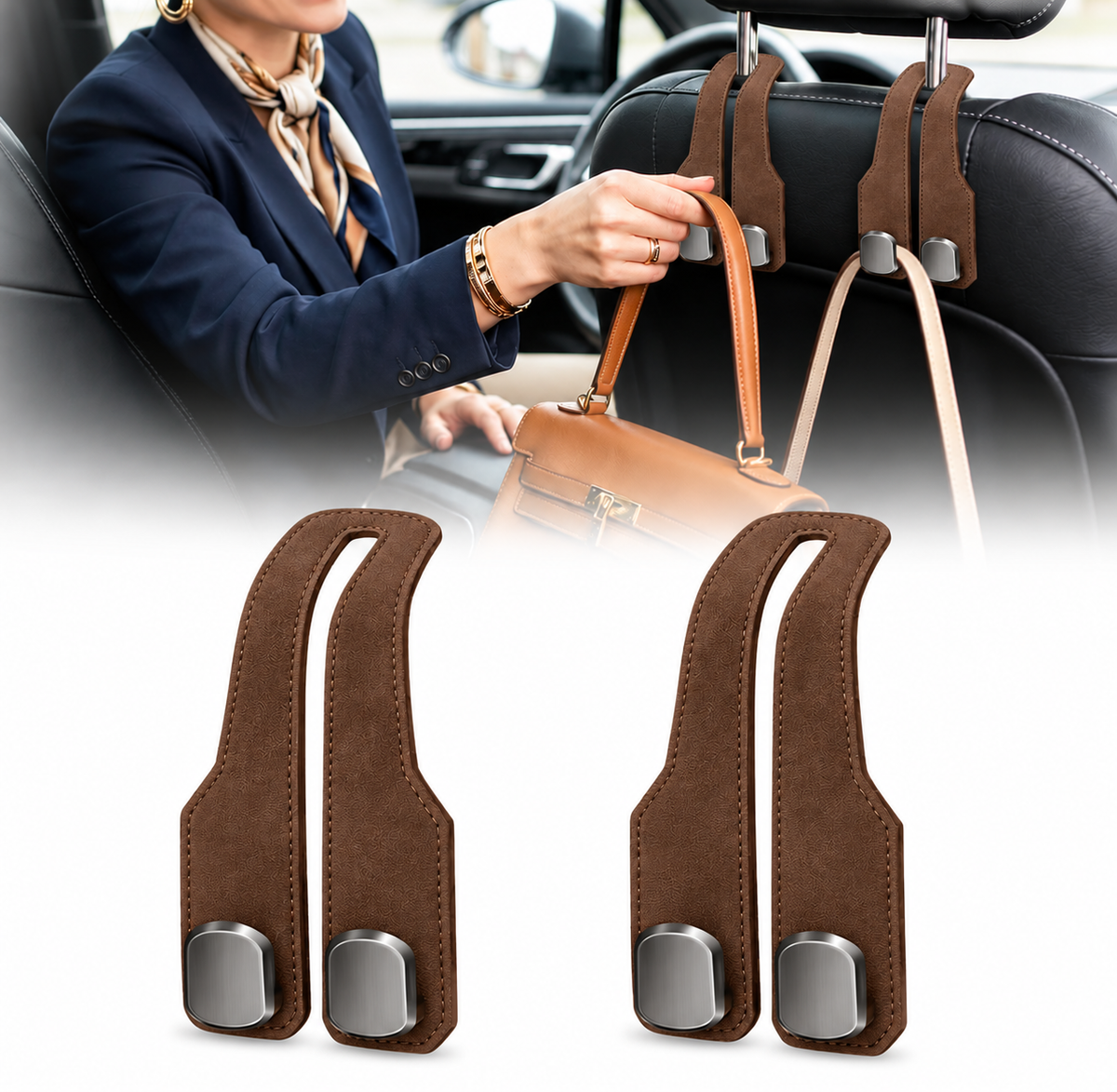 Car Headrest Organizer - Dualhook