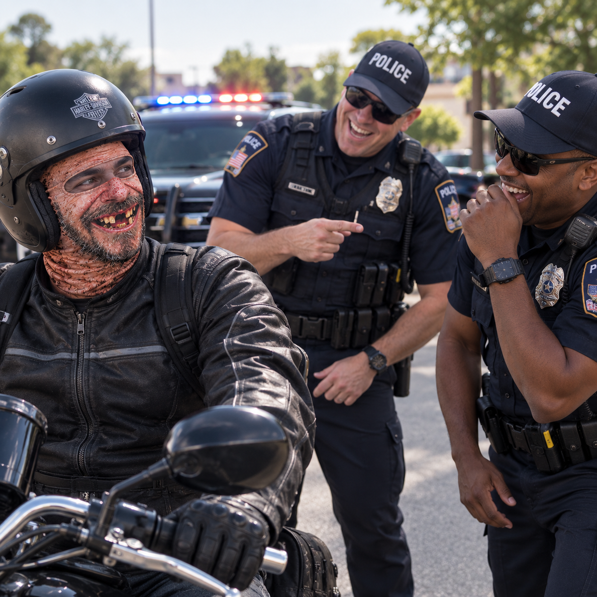 Grandpa Biker Face Mask