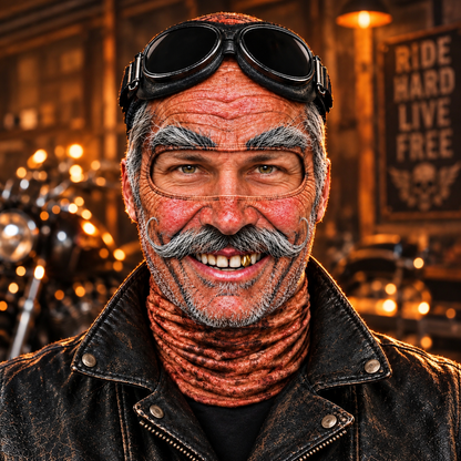 Grandpa Biker Face Mask