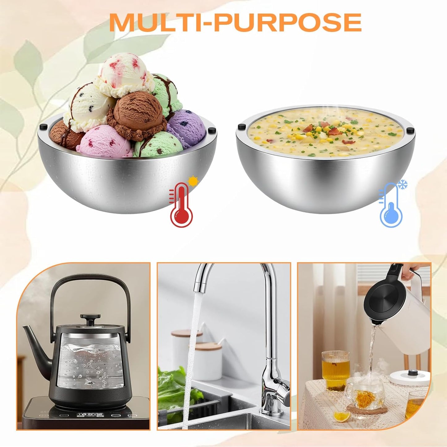 Stainless Steel Double Walled Insulated Bowl