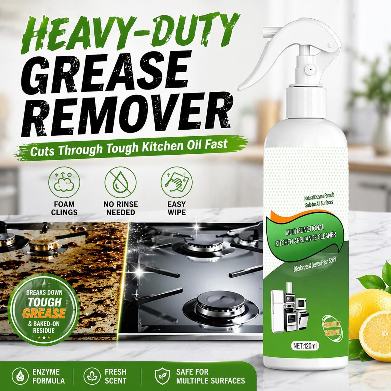 Enzyme Foam Kitchen Cleaner Spray