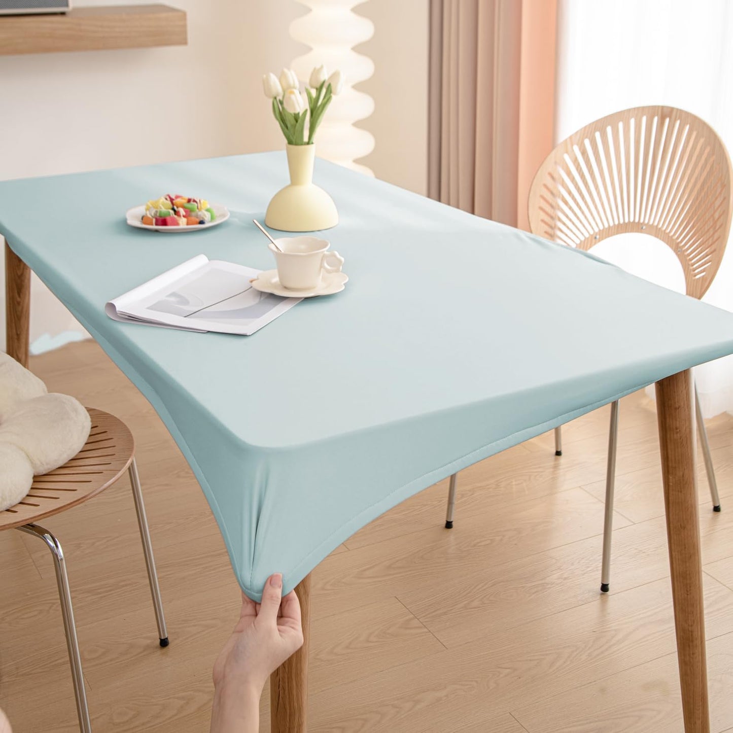 Waterproof Polyester Elastic Fitted Tablecloth