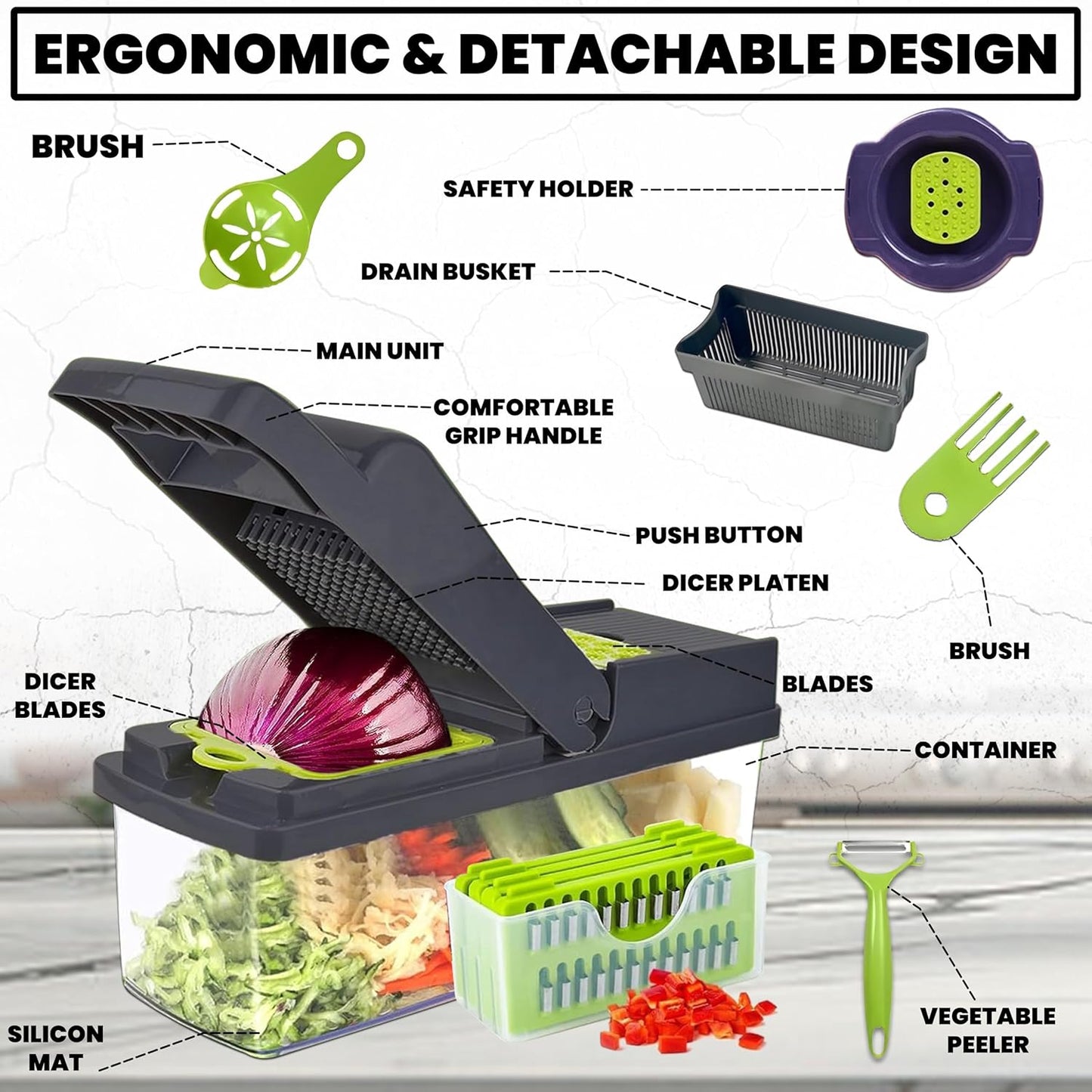 15 in 1- Multifunctional Vegetable Chopper