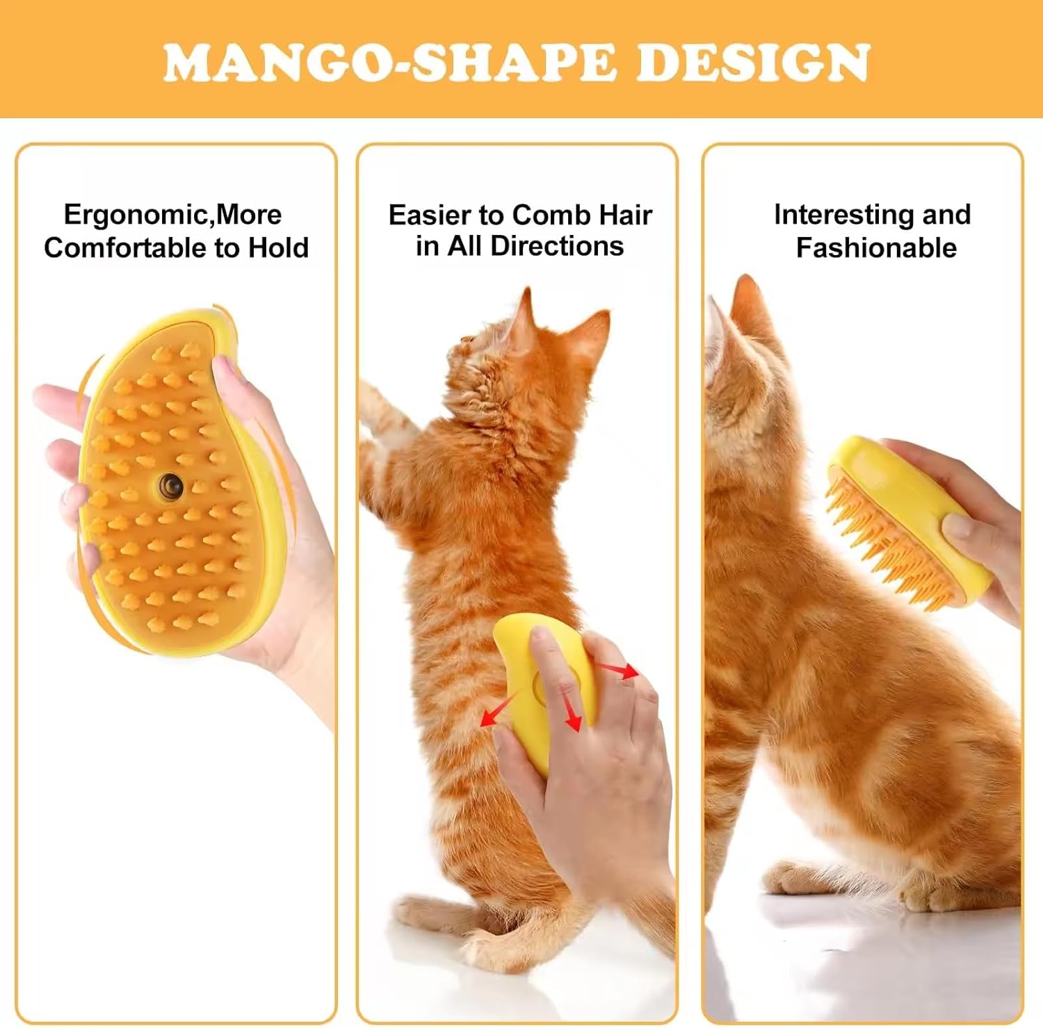 Pet Steam Brush 3-in-1 – Cat & Dog