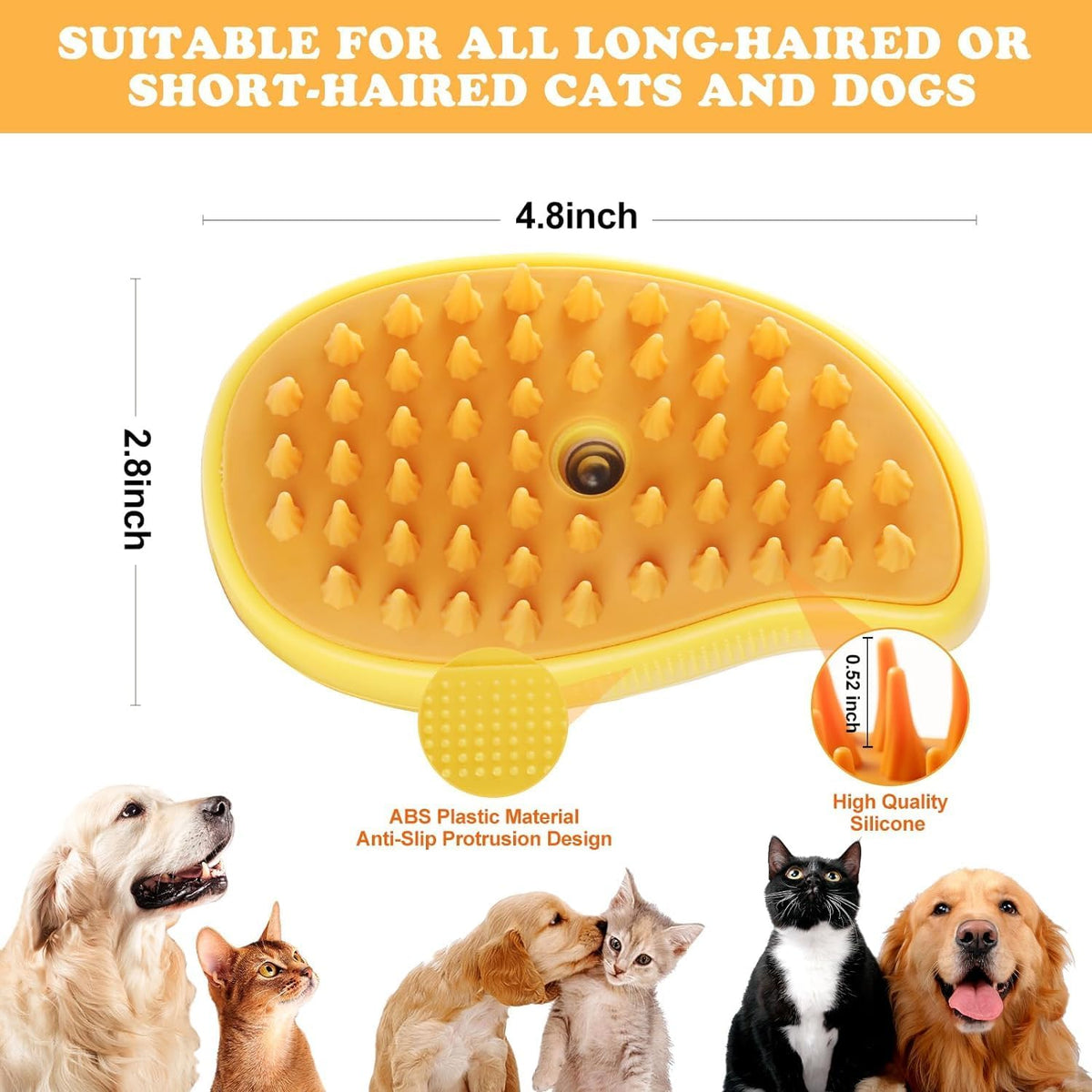 Pet Steam Brush 3-in-1 – Cat & Dog