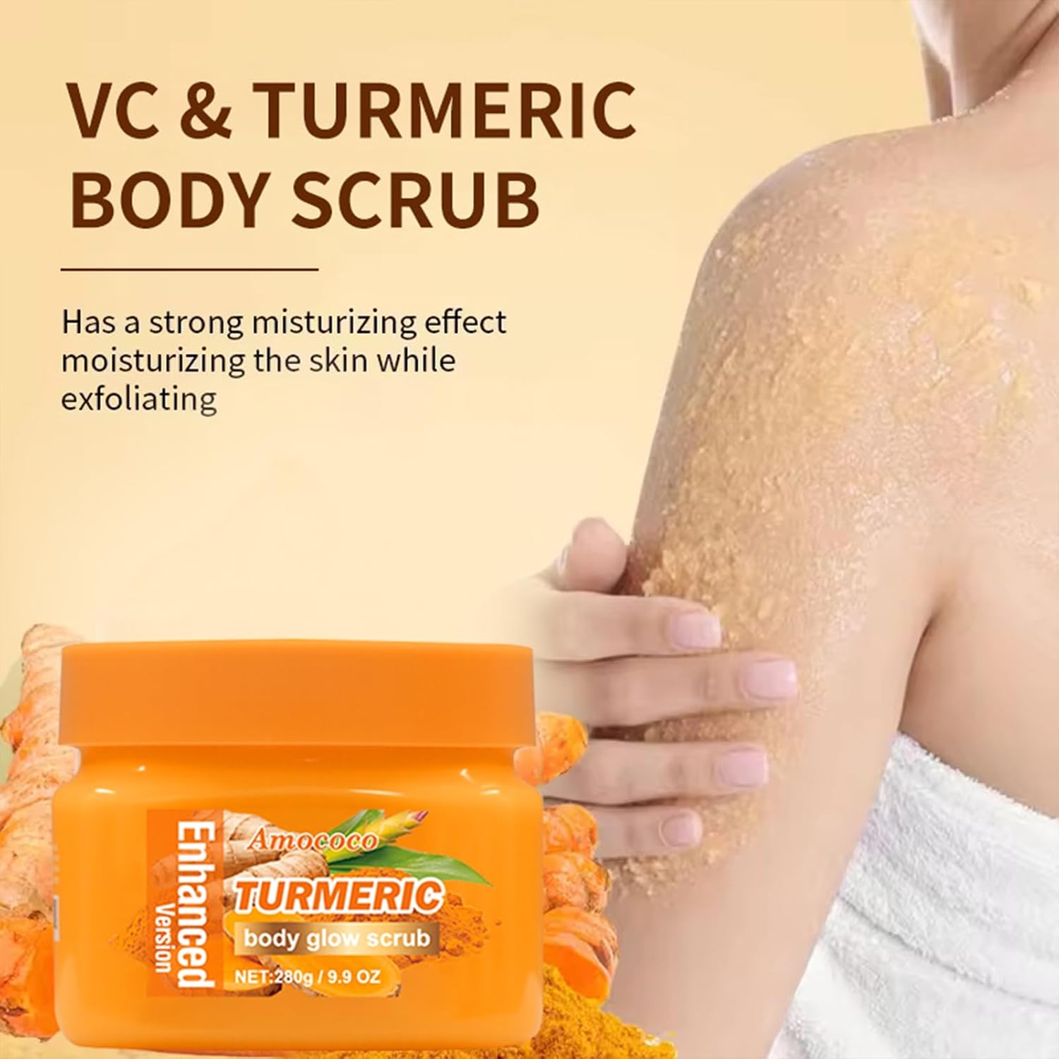 Turmeric Body Scrub, Cleanser for Dullness