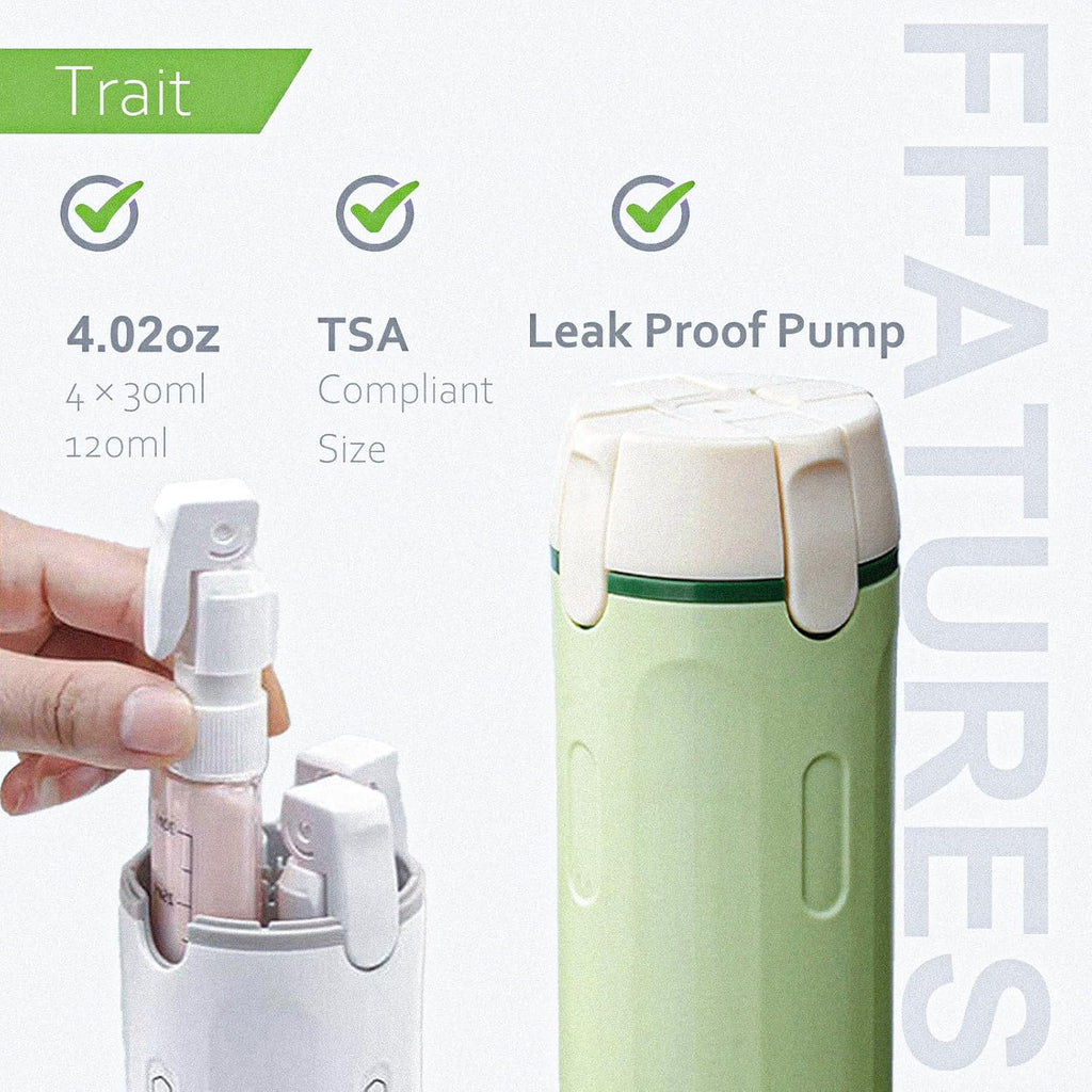 4 In 1 Travel Dispenser Bottle