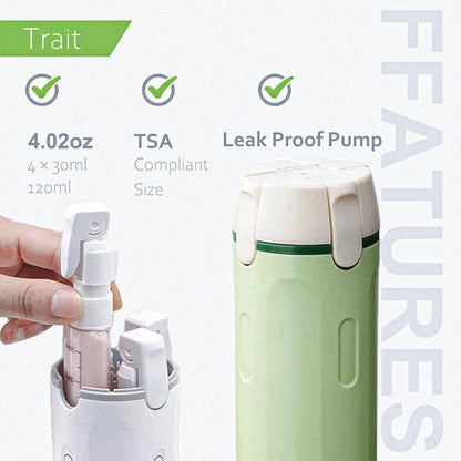 4 In 1 Travel Dispenser Bottle