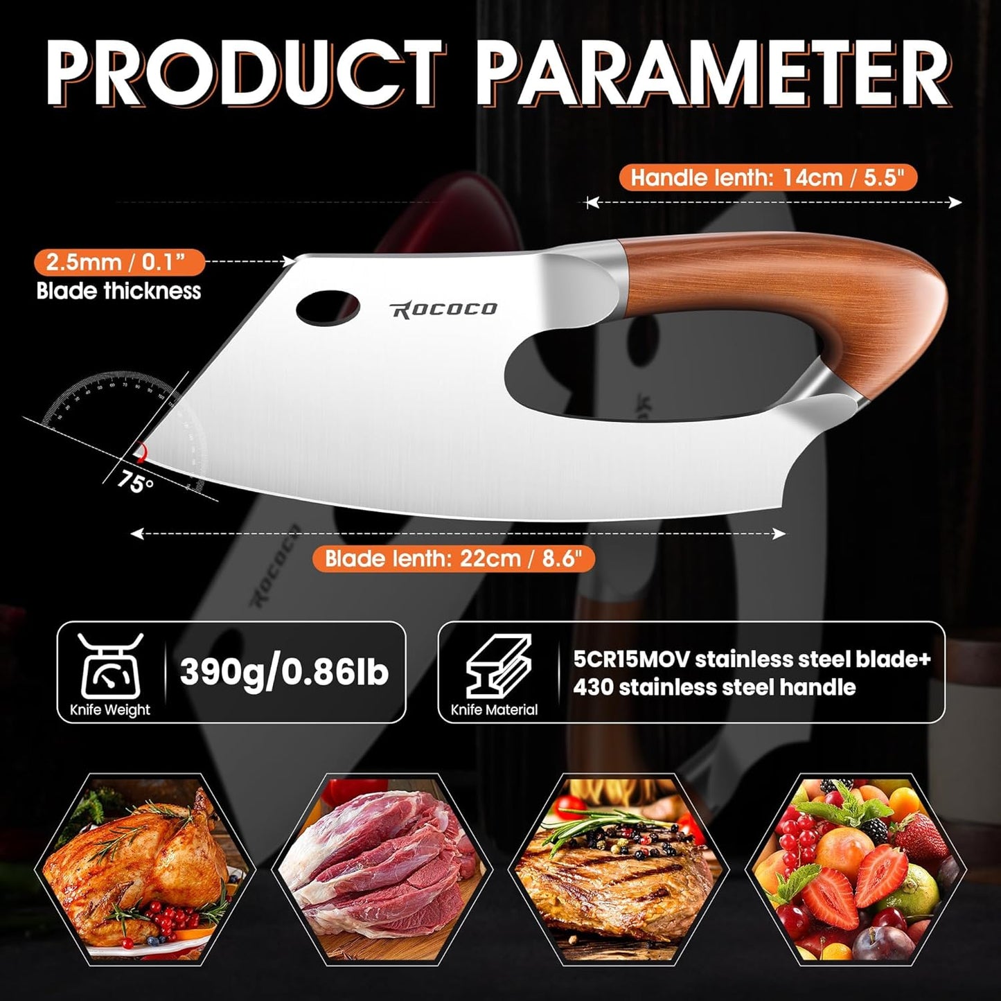 Multi-Purpose Kitchen Meat Cleaver Knife