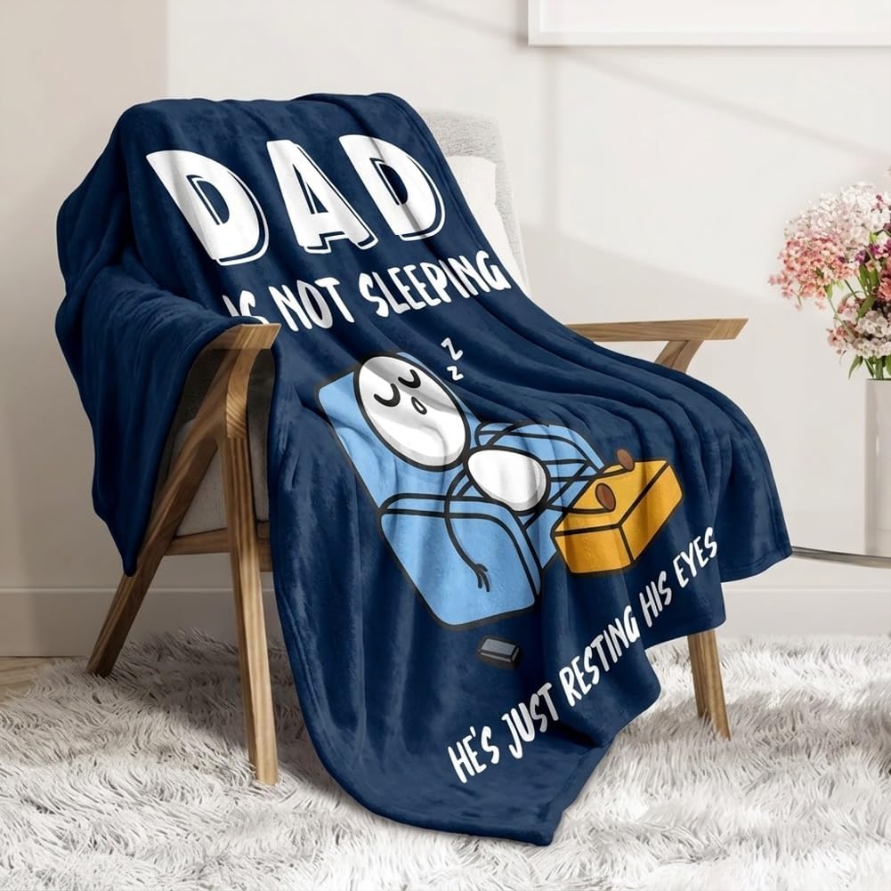 Funny Fathers Day Birthday Gift- Flannel Blanket