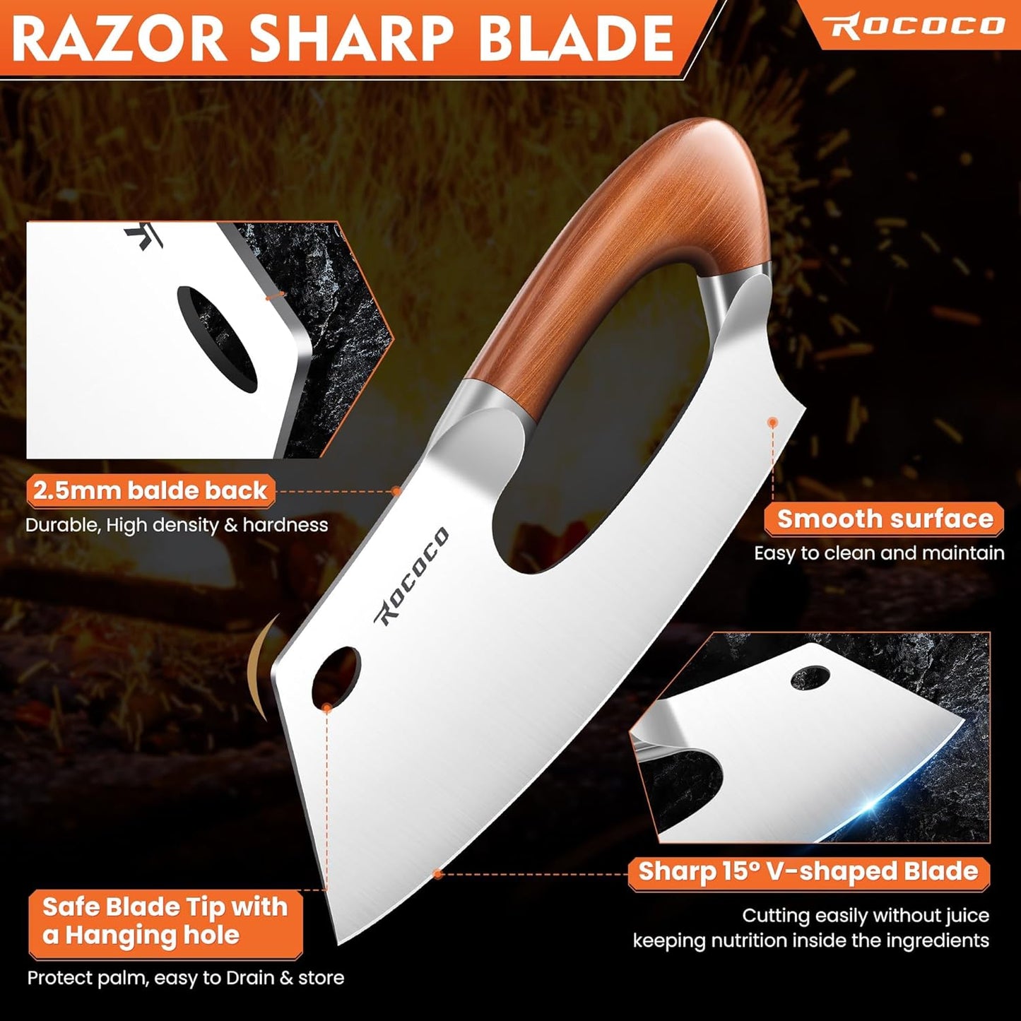 Multi-Purpose Kitchen Meat Cleaver Knife