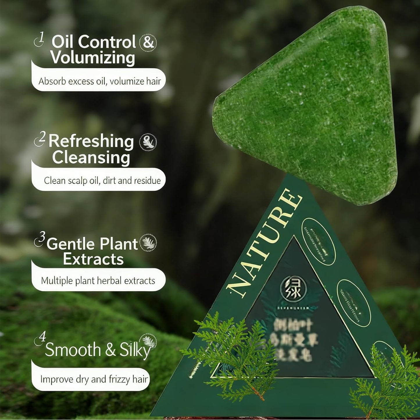 Nature Triangle Shampoo Bar
