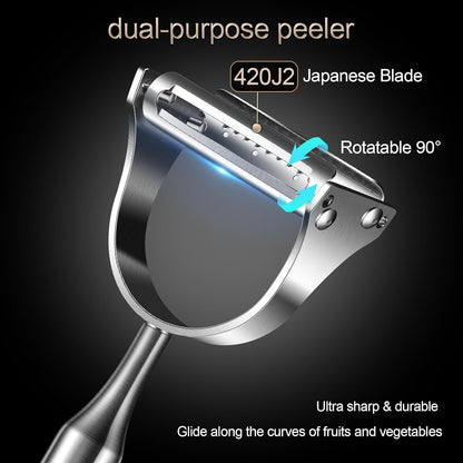 2-in-1 Stainless Steel Vegetable Peeler
