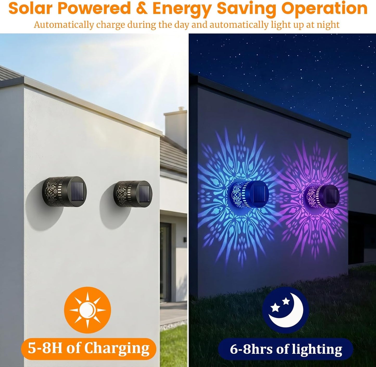 Retro Solar Outdoor Lantens (2 Pcs)