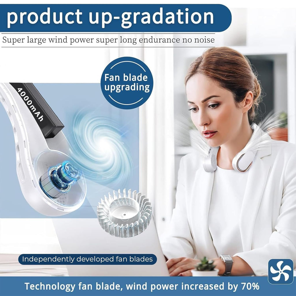 Portable Neck Fan - USB Rechargeable