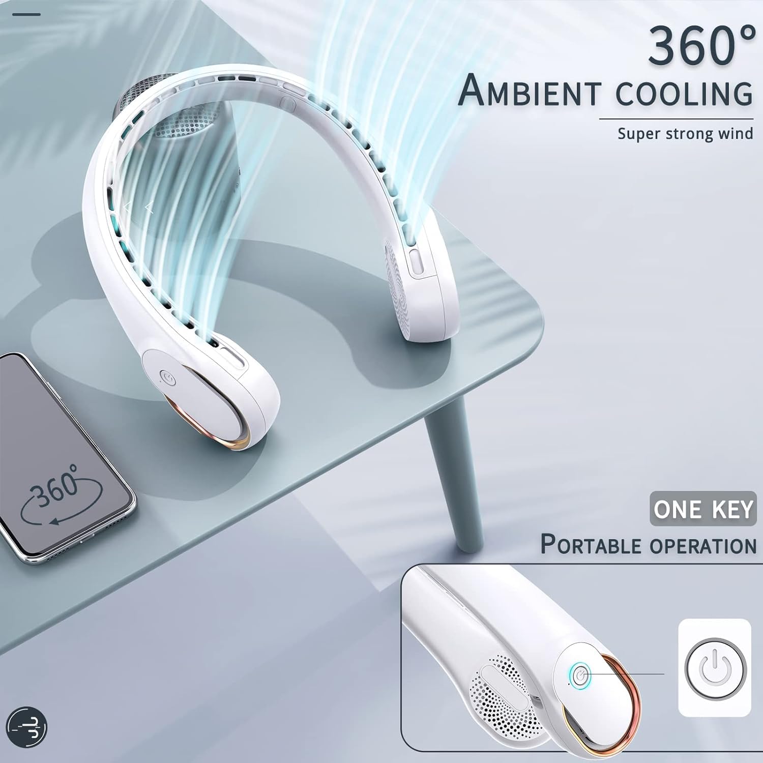Portable Neck Fan - USB Rechargeable
