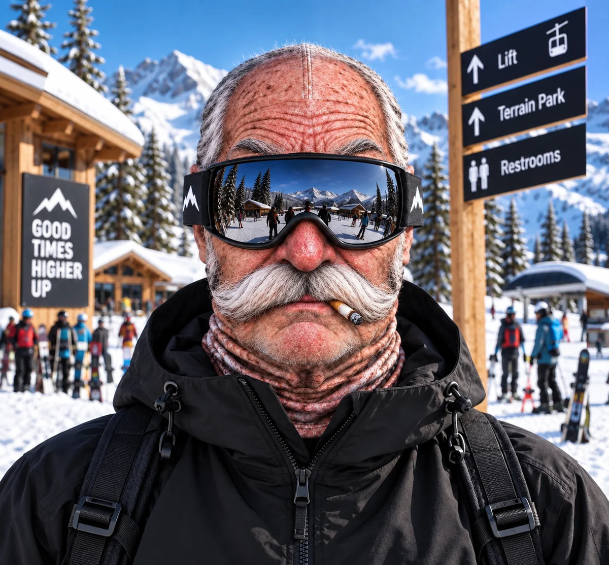 Grandpa Biker Face Mask