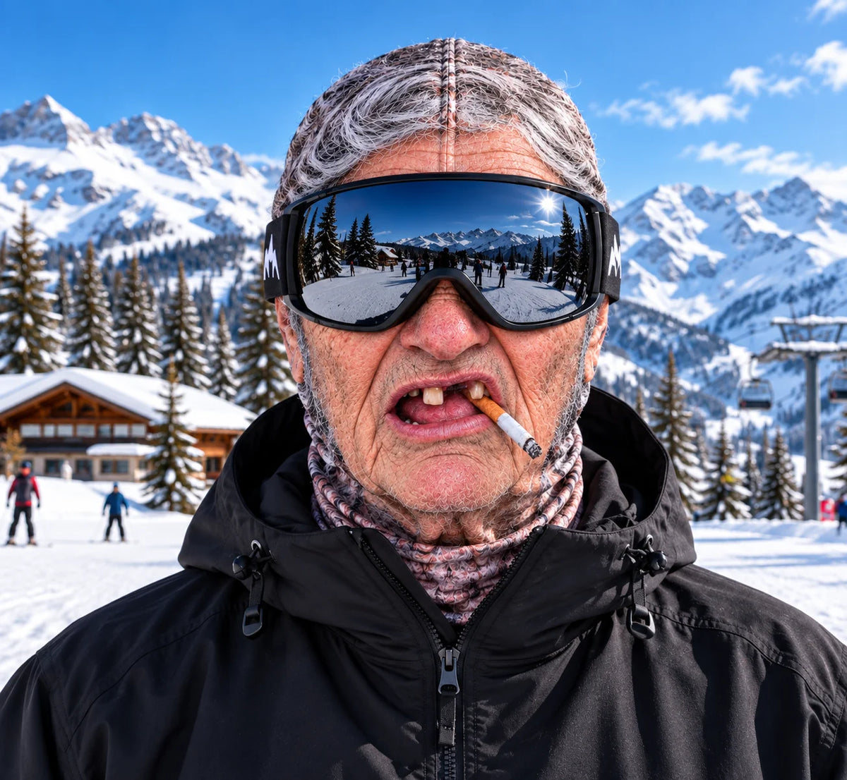 Grandpa Biker Face Mask