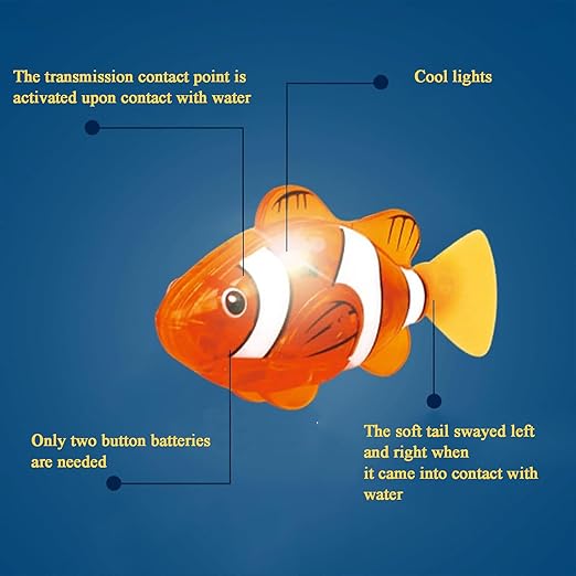 Bath Toy Pet Fish Light Swimming Fish (4 pcs)