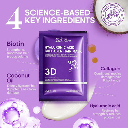 Hyaluronic Acid Portable Conditioner Hair Mask(3 Pack)