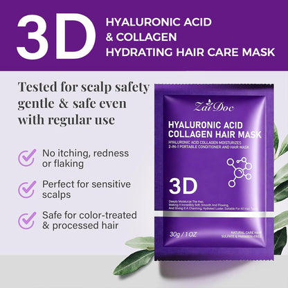 Hyaluronic Acid Portable Conditioner Hair Mask(3 Pack)