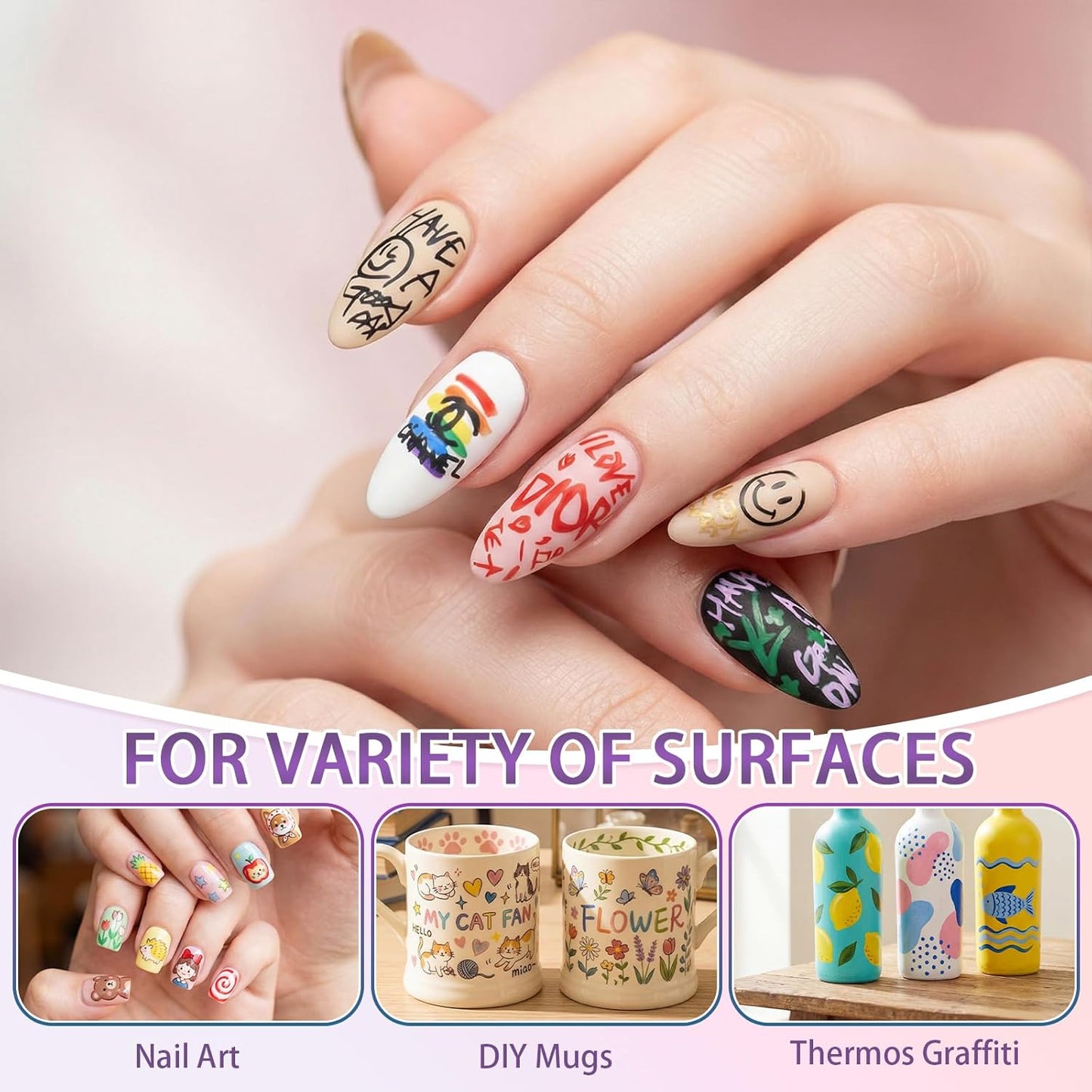 12 Color Nail Art Pens