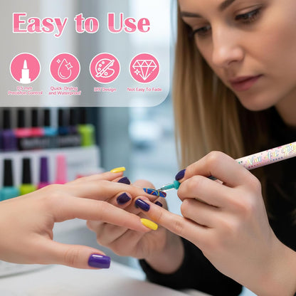 12 Color Nail Art Pens