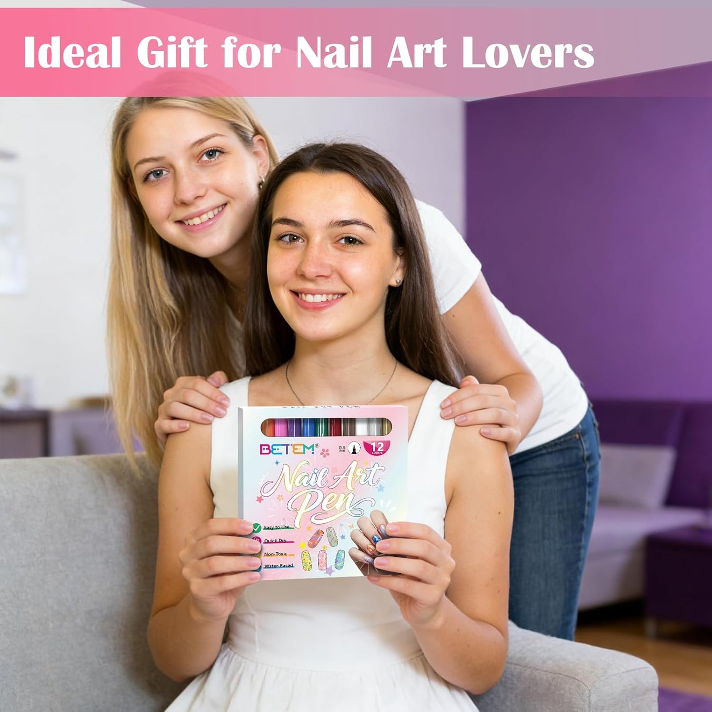 12 Color Nail Art Pens