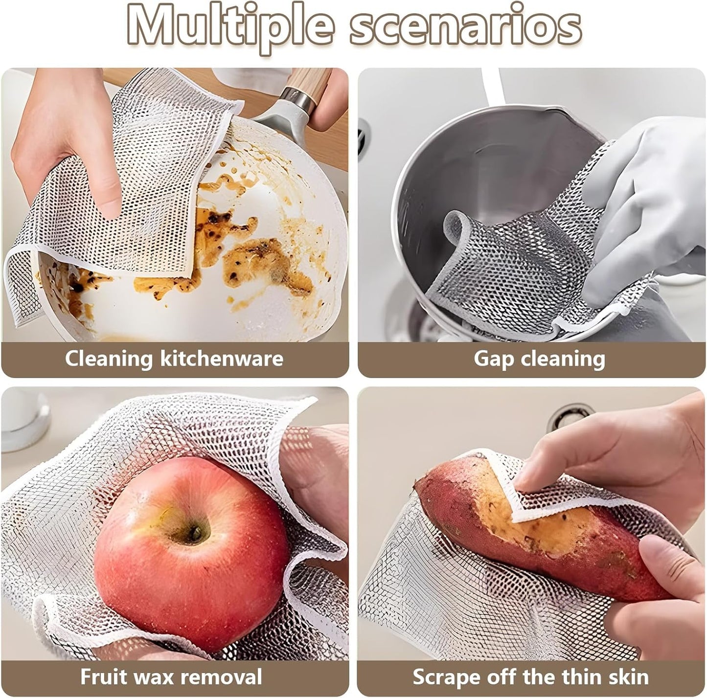 Non-Scratch Metal Dishcloths (10 Piece)